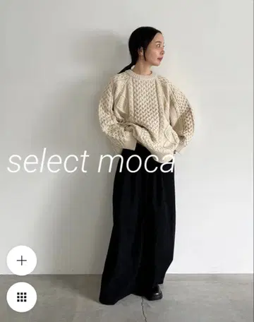 select moca 빈티지라이크 케이블 니트 아이보리
