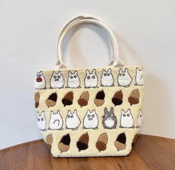 이웃집 토토로 홋코모코 자수 시리즈 토트백 아이보리 1-3