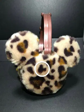 디즈니 리조트 레오파드 무늬 귀도리 (브라운 레어 숨겨진 미키 있음)