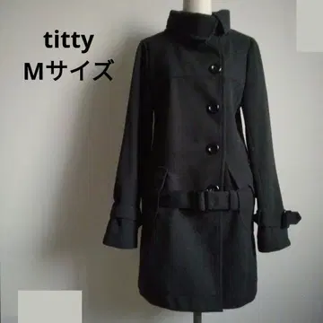 titty 블랙 코트 벨트 포함