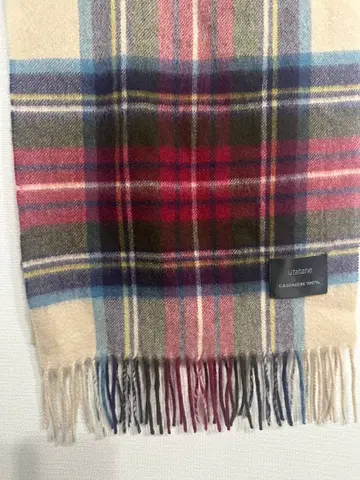 utatatane 캐시미어 100% 체크 머플러