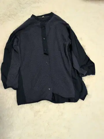 Gladdama 다크 블루 긴팔 버튼업 셔츠