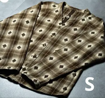 메종키네마 노르딕 셔츠 가디건 S 사이즈 브라운 카와시마 타카히로