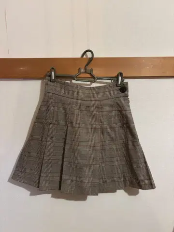 SNIDEL 체크 무늬 플리츠 스커트