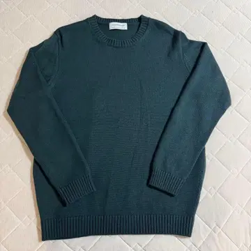 투모로우랜드 남성용 메리노 베이직 크루넥 니트 그린 L 사이즈