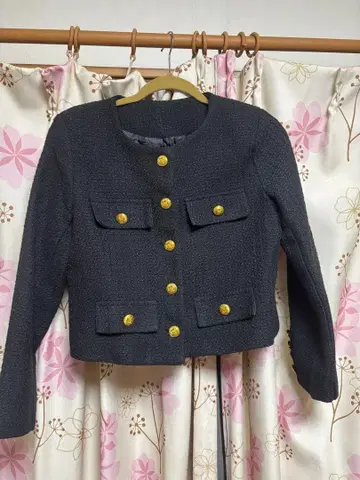 랜디 노카라 트위드 숏 자켓