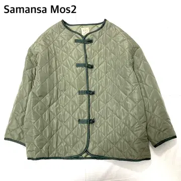 [ 새상품급 ] 사만사 모스모스 SM2 차이나 버튼 퀼트 자켓 카키