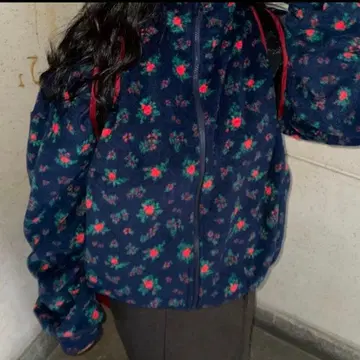 com9ure floral fleece jacket