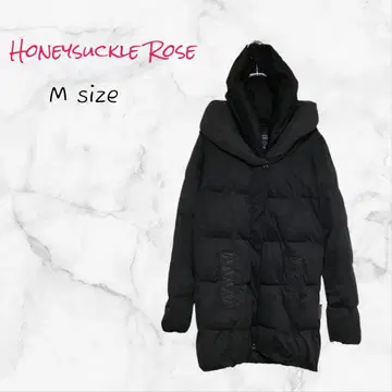 Honeysuckle Rose 다운 코트 후드 부착 M 블랙 구제 의류