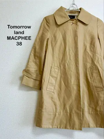 [ 새상품급 ] 투모로우랜드 MACPHEE 베이지 스텐카라 코트 38