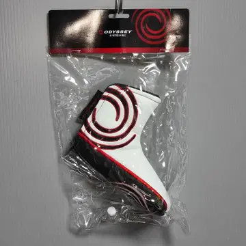 ODYSSEY 퍼터용 골프헤드커버 화이트/블랙/레드