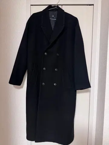 HARE 블랙 롱 코트