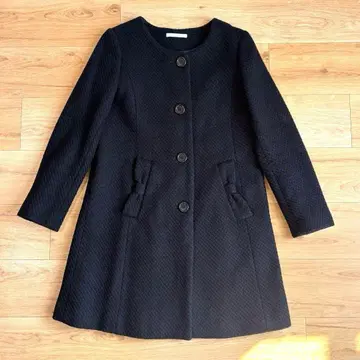 SPCIK&SPAN 노카라 코트 블랙 프리 사이즈