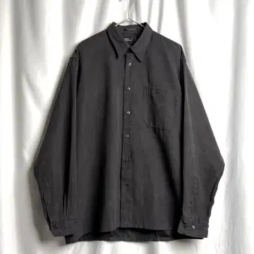 90s 마크 에드워즈 페이크 스웨이드 셔츠 L 블랙