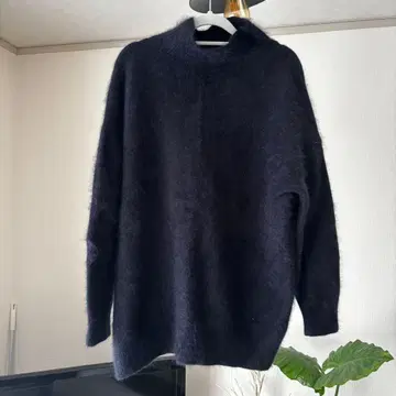 하이넥 울 니트 네이비 beauty & youth