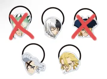 Dr.STONE 트레이딩 페이스 머리끈 스탠리, 제노, 겐