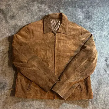 이탈리아제 VERA PELLE 천연 가죽 스웨이드 자켓