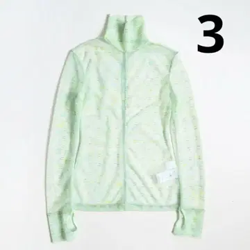 Marble Printed Plaid Sheer High Neck Top