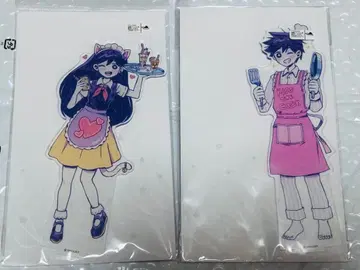 OMORI 카페 아크릴 스탠드 마리 & 히로 미개봉 새상품