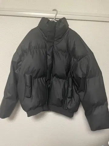 NUGU 하이넥 가죽 스타일 패딩 점퍼