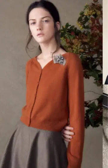 폭시 캐시미어 100% 숏 가디건 새상품급 40