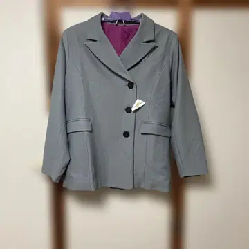 기브리 컬렉션 피크 라펠 자켓 블루 그레이 3L