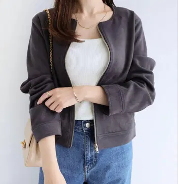 노카라 라이더 자켓 스웨이드 느낌