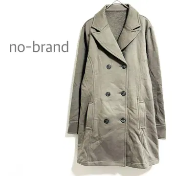 더블 브레스트 P 코트풍 미들 기장 맨투맨 코트 속기모 카키