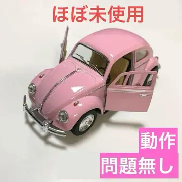 [거의 미사용] 핑크 비틀 풀백 미니카 폭스바겐