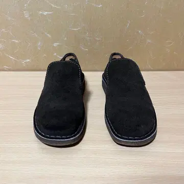 90s UK제 클락스 슬립온 스웨이드 구 로고 UK6 브라운 왈라비