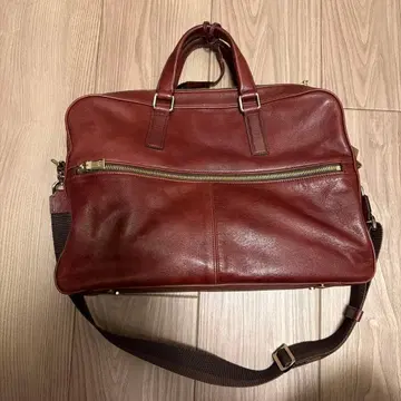 새상품급 아니아리 비즈니스 백 적갈색