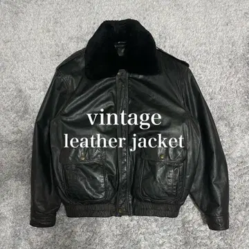 80s vintage leather flight jacket G-1