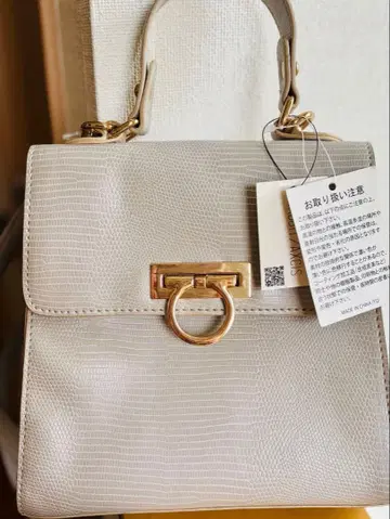 핸드백 숄더 2WAY 가죽 악어 엠보싱 그레이지