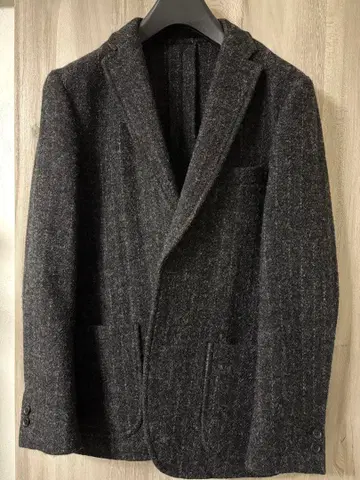별주 해리스 트위드 저널 스탠다드 차콜 자켓 S