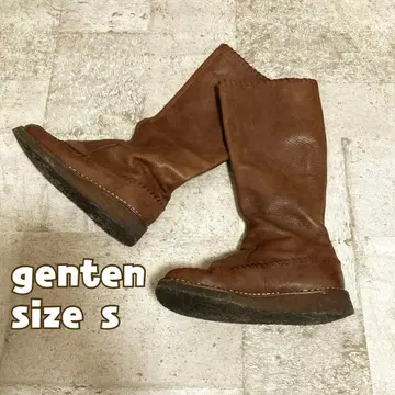 겐텐 롱 부츠 부드러운 가죽