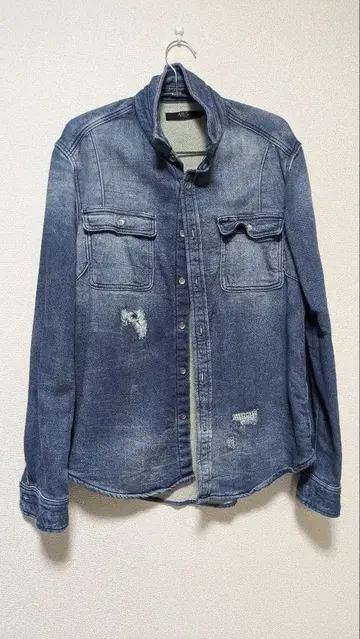 AZUL 데님 블루 긴팔 셔츠