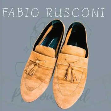 파비오 루스코니 스웨이드 로퍼 태슬 카멜 37