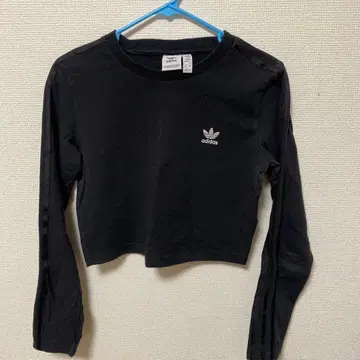 adidas 블랙 크롭 트레이닝복 긴팔 운동 겨울