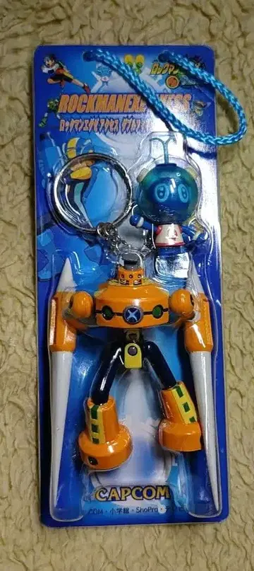 록맨 에그제 액세서리 더블 피규어 키링