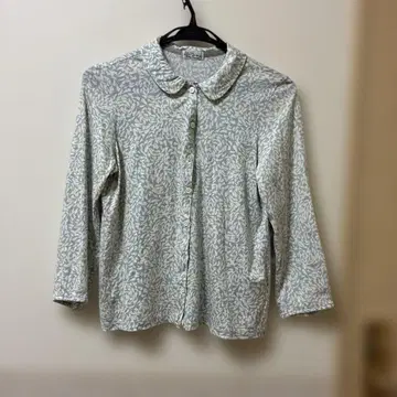 Sally Scott 꽃무늬 긴팔 셔츠 그레이 계열