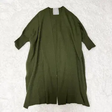 [ 비어즐리 BEARDSLEY ] 최근 프릴 롱 가디건 카키