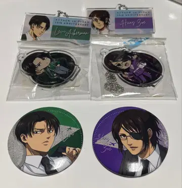 진격의 거인 리바이 한지 아크릴 배지 세트