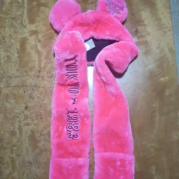 핑크 귀달린 후드 캡 TOKYO 1983