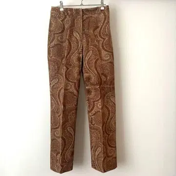 ETRO 페이즐리 올 패턴 팬츠 스트레치 브라운 계열