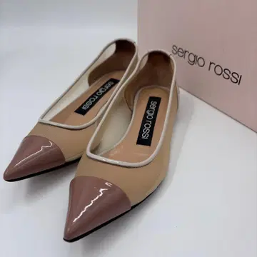 Sergio Rossi 에나멜 x 메쉬 펌프스 34