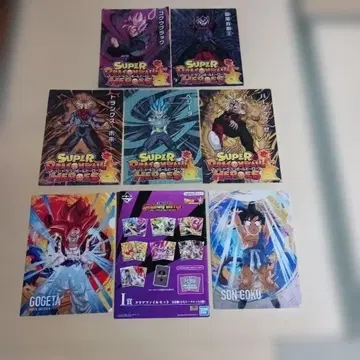 드래곤볼 Z 제일복권 A상 클리어 파일 2장 세트 & 히어로즈 파일 5장