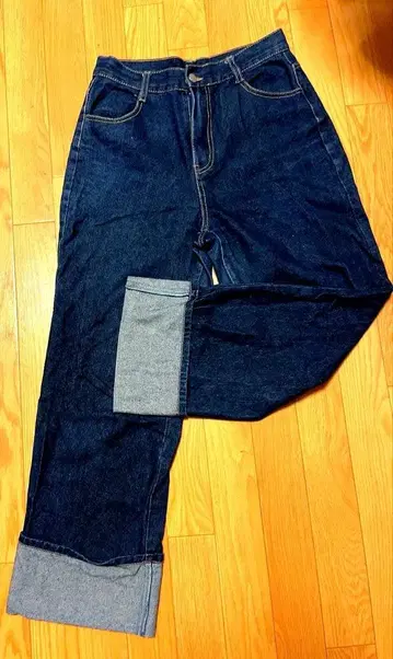 coca 인디고 데님 와이드 팬츠 L 새상품급