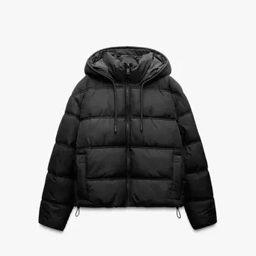 zara 자라 워터 윈드 프로텍션 숏 퍼프 아노락 S