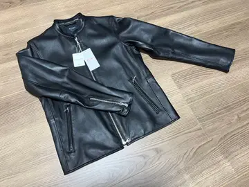 BEAMS HEART 천연 가죽 싱글 가죽 라이더스