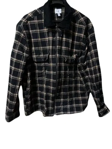 H&M 체크 무늬 집업 자켓